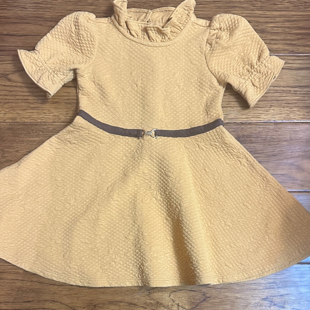Charming Gold Embossed Equestrian Dress